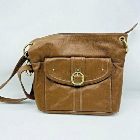 Stone Mountain ~ Sophia ~ Genuine Crossbody Leather bag ~ Caramel Brown - Picture 7 of 7
